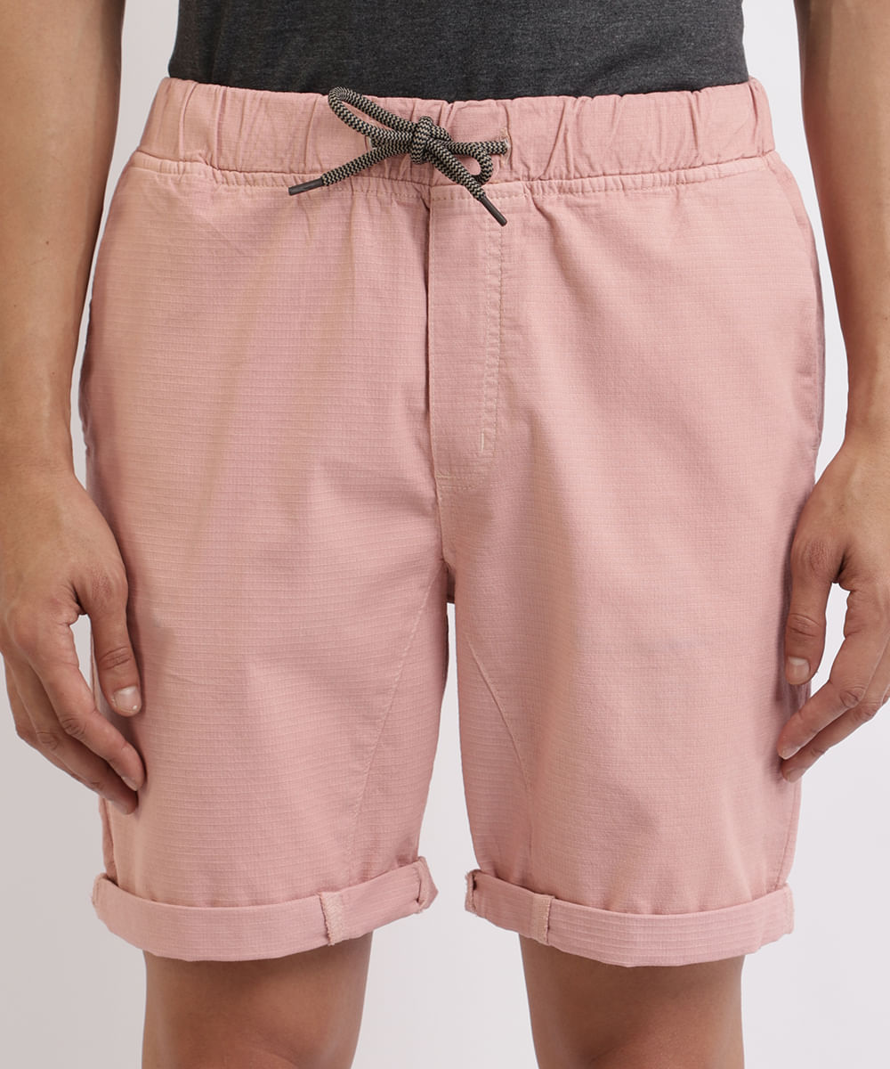 Bermuda-de-Sarja-Masculina-Reta-com-Cordao-Rosa-9957207-Rosa_1