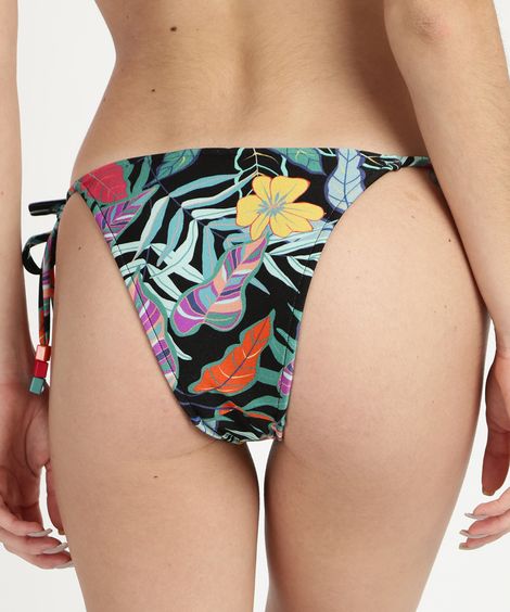 Biquíni Calcinha Tanga Estampado Floral  Multicor