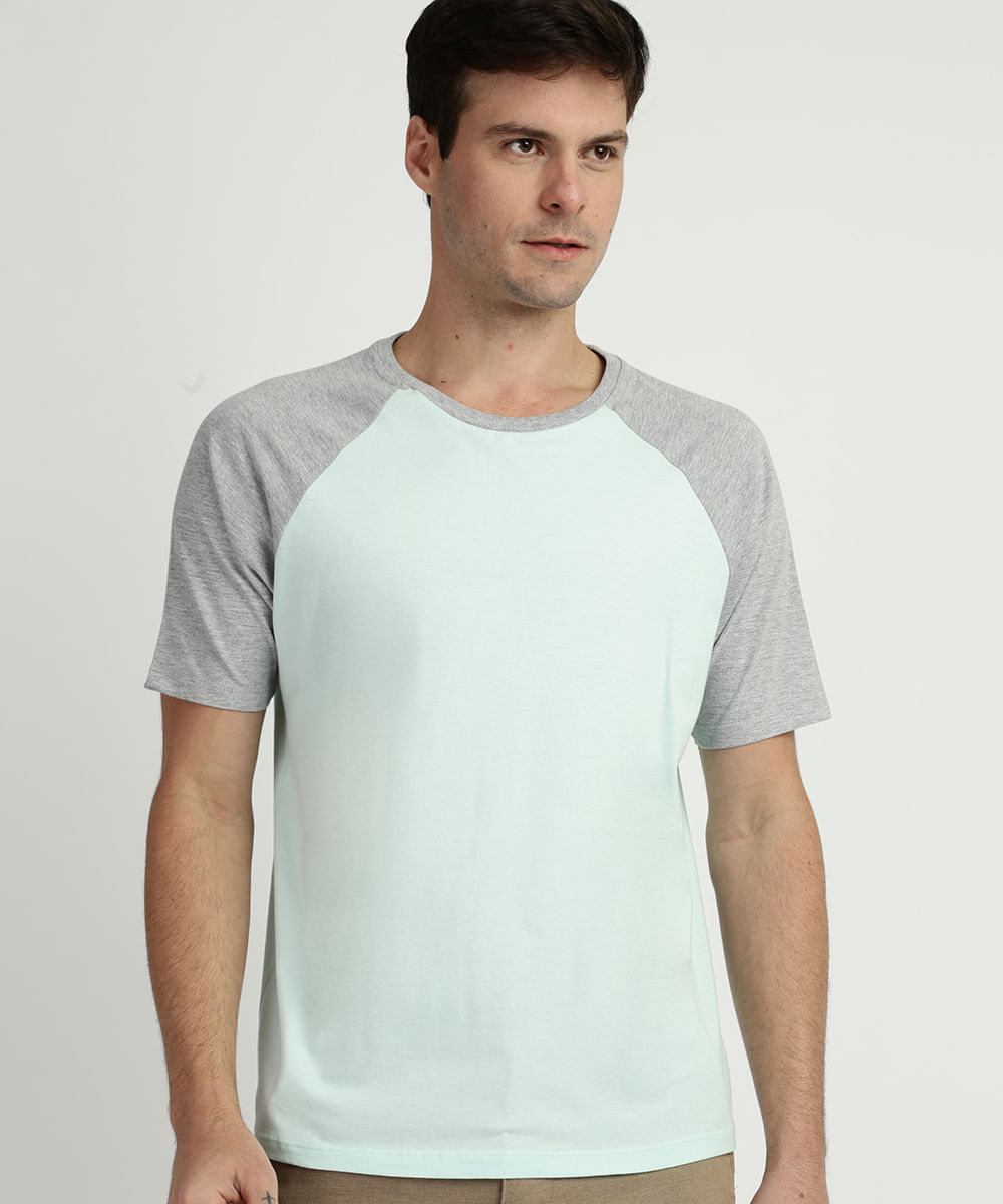 camiseta raglan verde