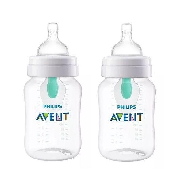 Kit Com 2 Mamadeiras Anti Colica 260ml Airfree Philips Avent Scf813 14