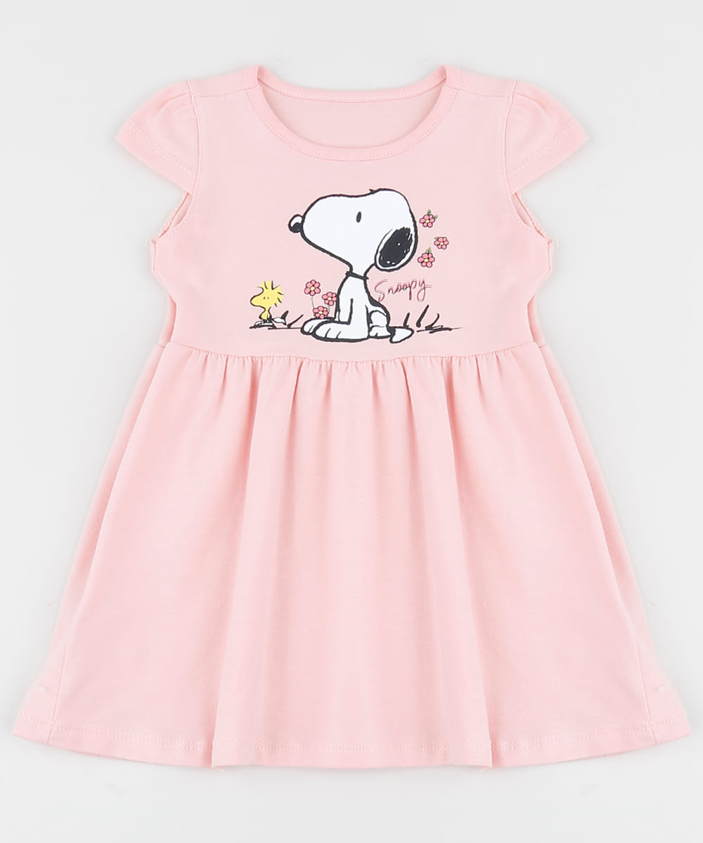 Vestido-Infantil-Snoopy-Manga-Curta-Rosa-9955318-Rosa_1