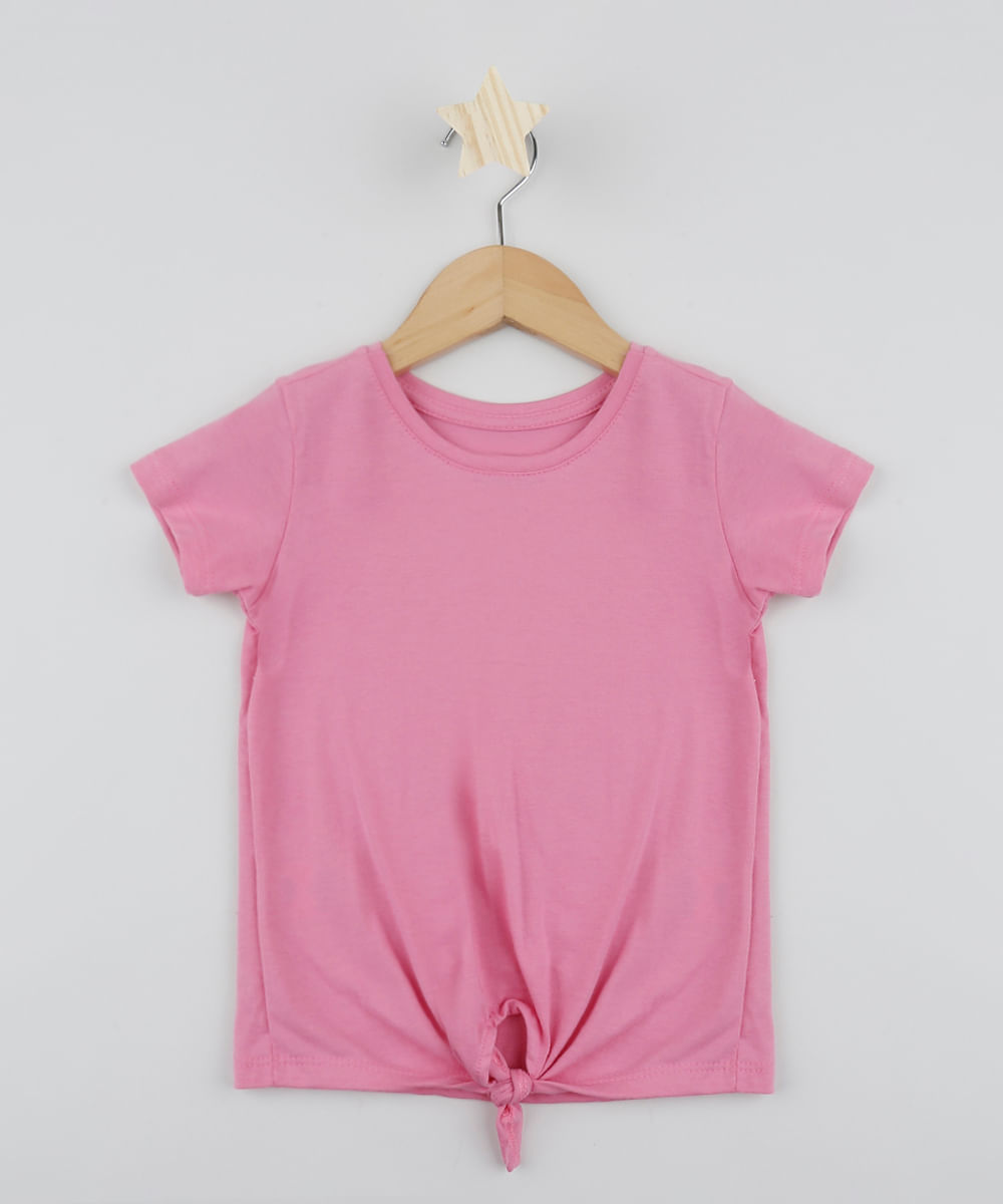 Blusa-Infantil-com-No-Manga-Curta-Rosa-9961620-Rosa_1