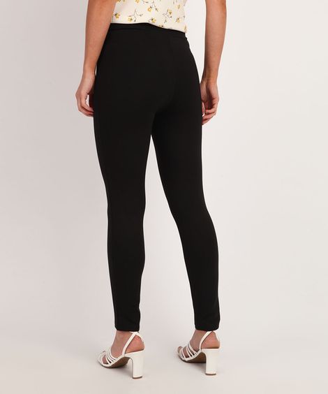 Calça Legging Feminina com Friso Preta