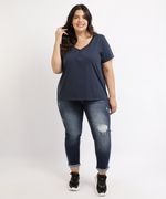 Blusa-Feminina-Plus-Size-Manga-Curta-Decote-V--Azul-Marinho-9952769-Azul_Marinho_3