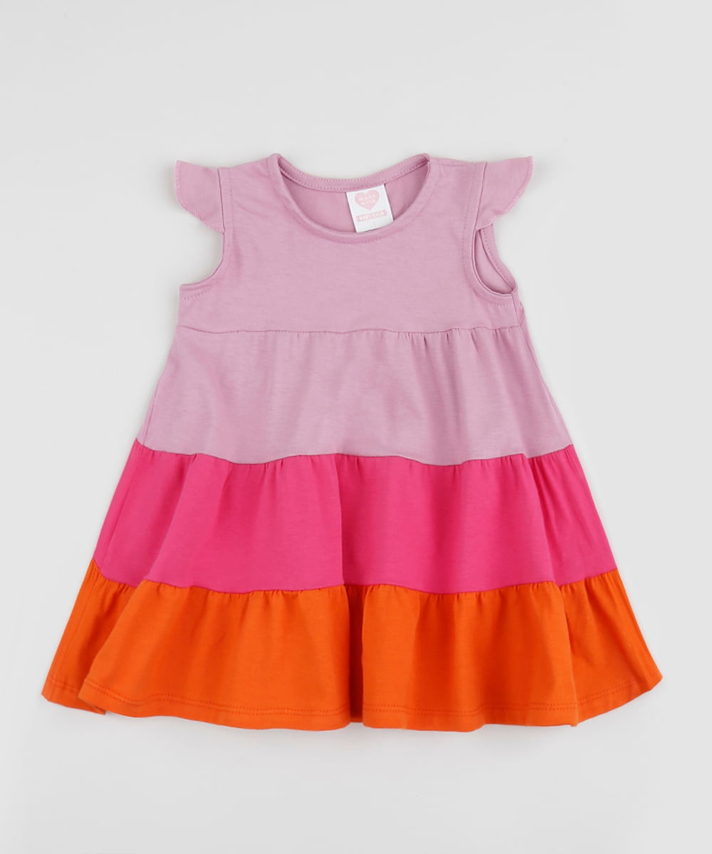 Vestido-Infantil-com-Recortes-Manga-Curta-Rosa-9961634-Rosa_1