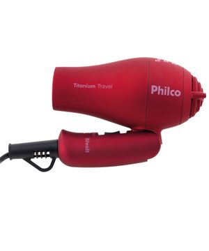 Secador de Cabelo Philco Titanium Travel 750W vermelho bivolt