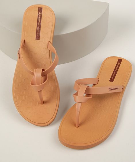 Chinelo Feminino Ipanema com Nó Bege