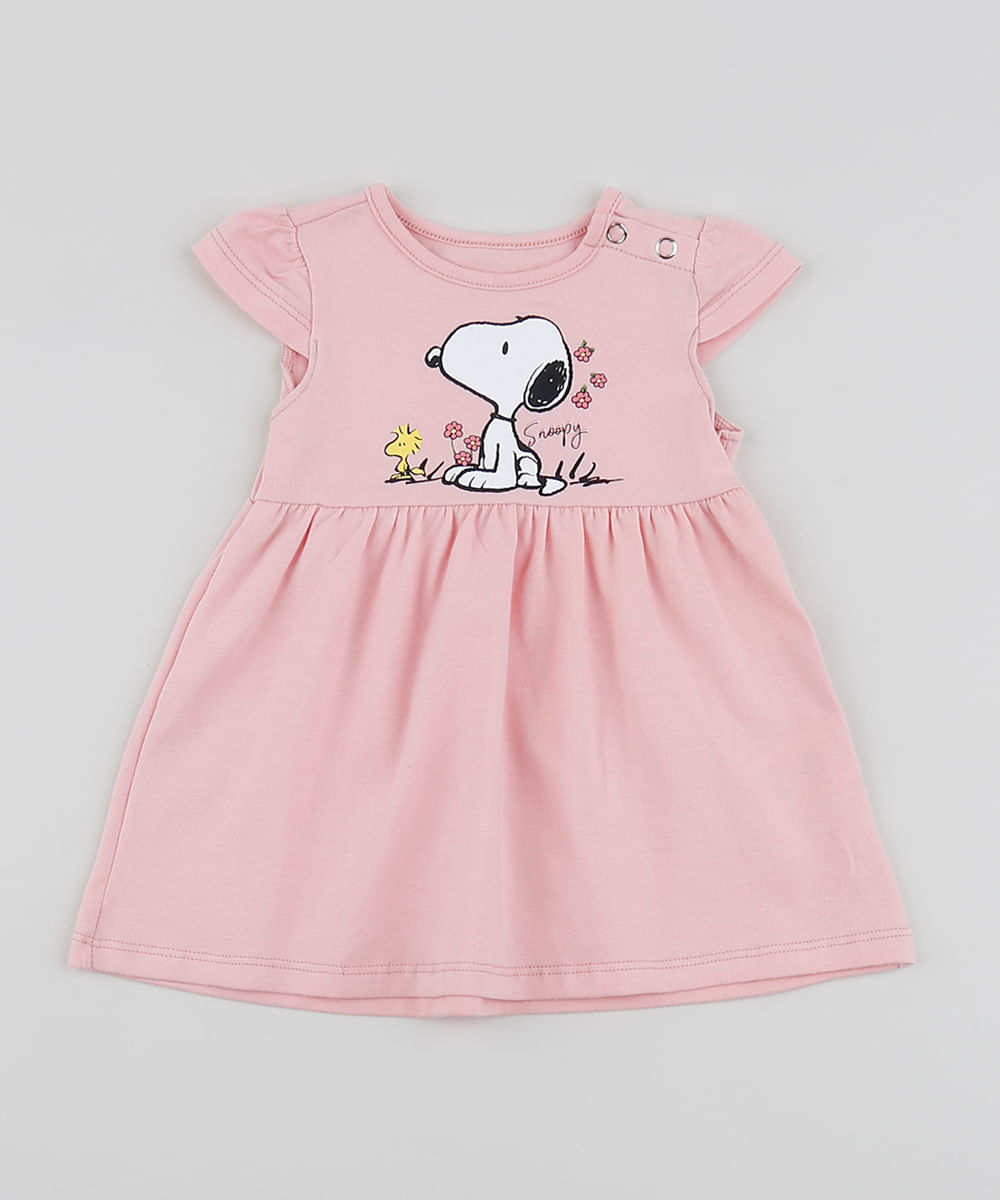 Vestido-Infantil-Snoopy-Manga-Curta-Rosa-9958274-Rosa_1