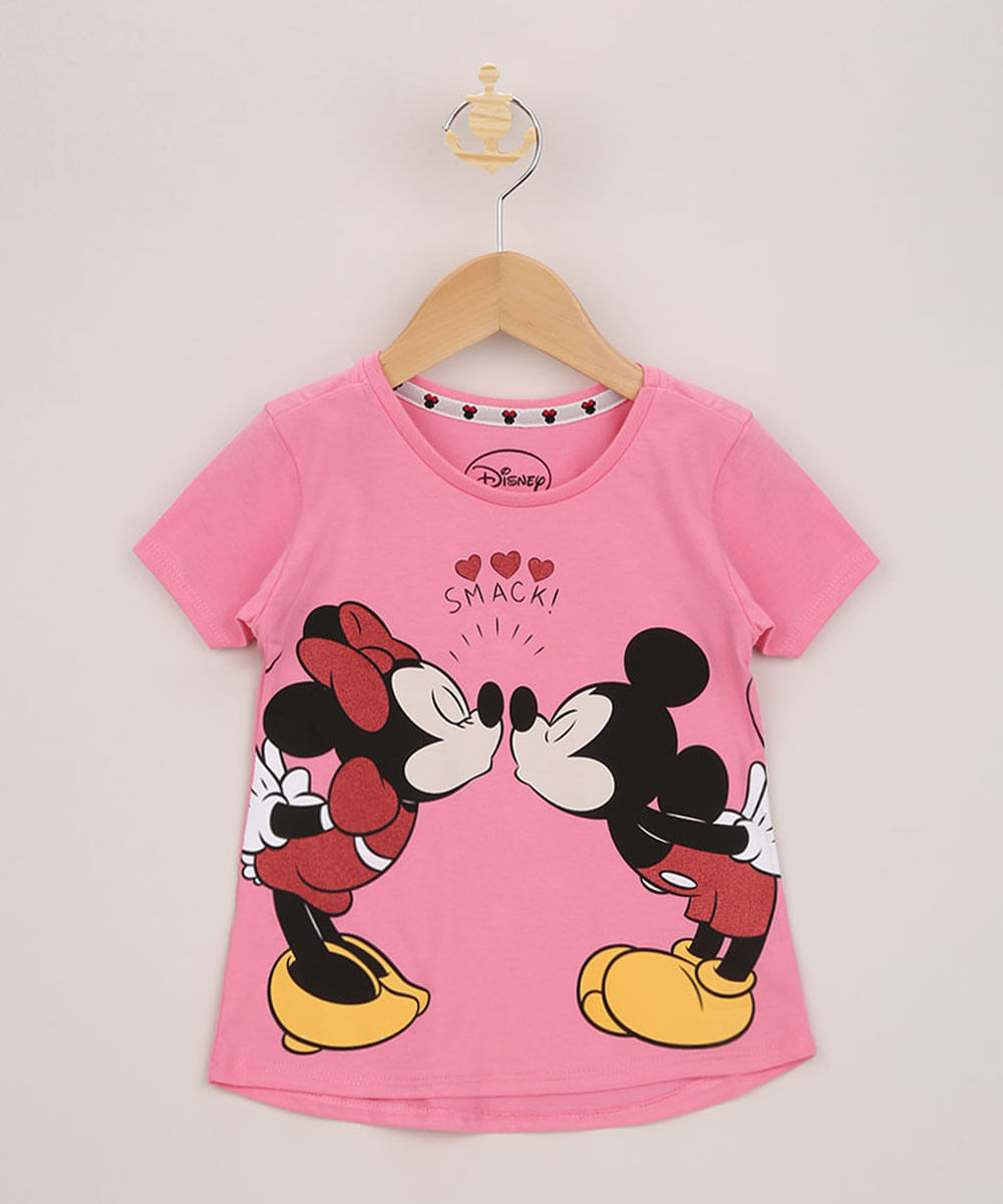 Blusa-Infantil-Minnie-e-Mickey-Manga-Curta-Rosa-9954806-Rosa_1
