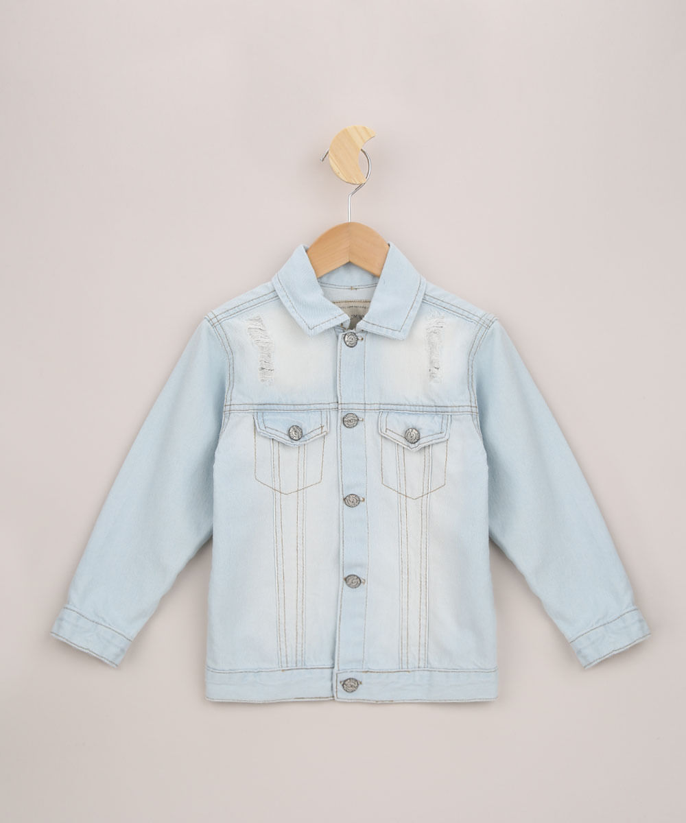Jaqueta-Jeans-Infantil-com-Rasgos-e-Bolsos-Azul-Claro-9956896-Azul_Claro_1