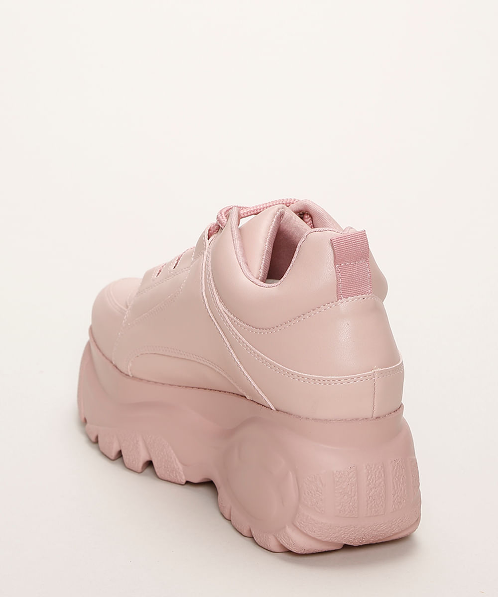 Tênis Feminino Oneself Chunky Plataforma com Recortes Rosa