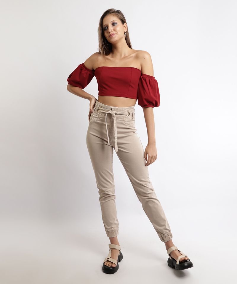 Blusa-Feminina-Cropped-Ombro-a-Ombro-Manga-Bufante-Vermelha-9959956-Vermelho_3