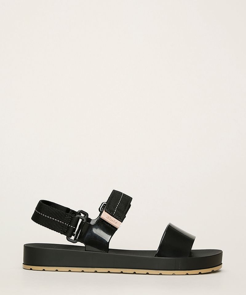 Papete-Feminina-Zaxy-Way-com-Tiras-Preta-9964515-Preto_2