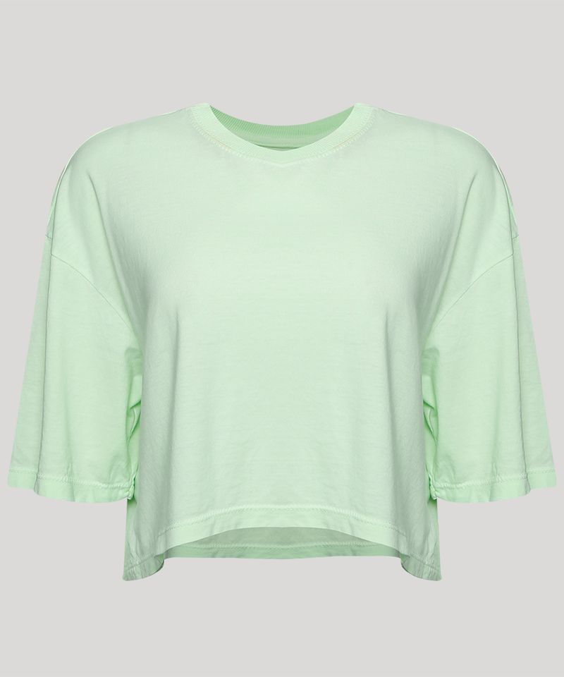 T-Shirt-Feminina-Mindset-Oversized-Cropped-Manga-Curta-Decote-Redondo-Verde-Claro-9969059-Verde_Claro_5