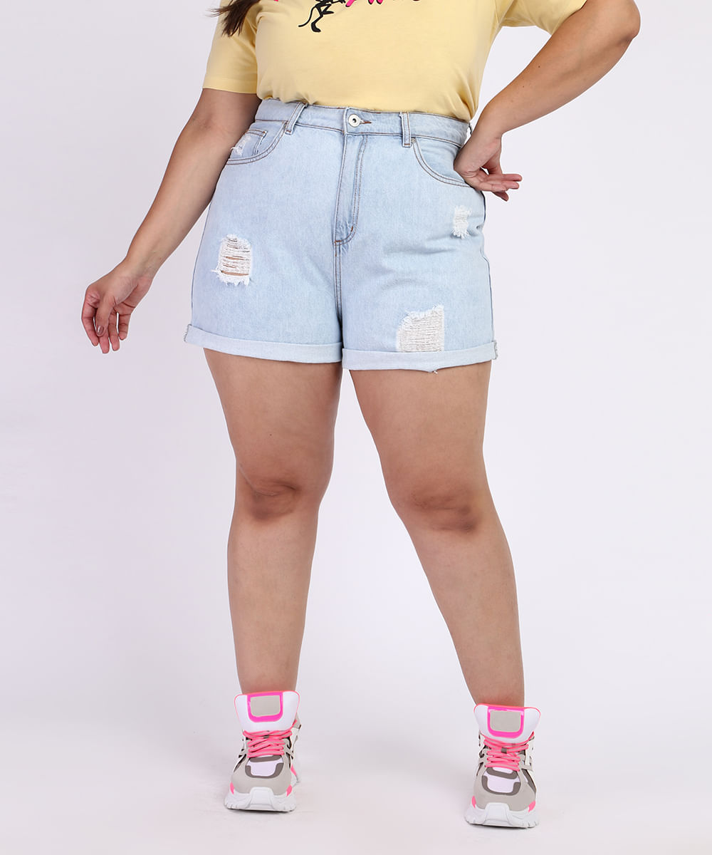 mom jean shorts plus size