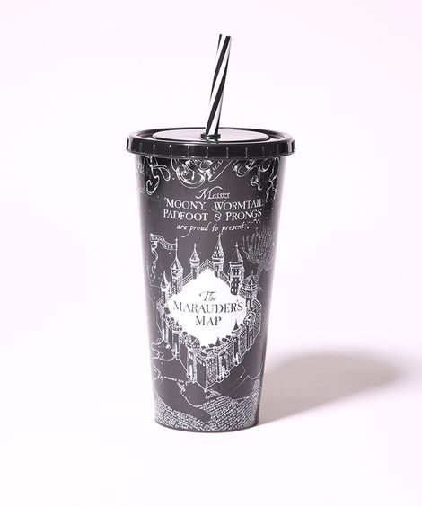 Copo Harry Potter com Tampa e Canudo Preto