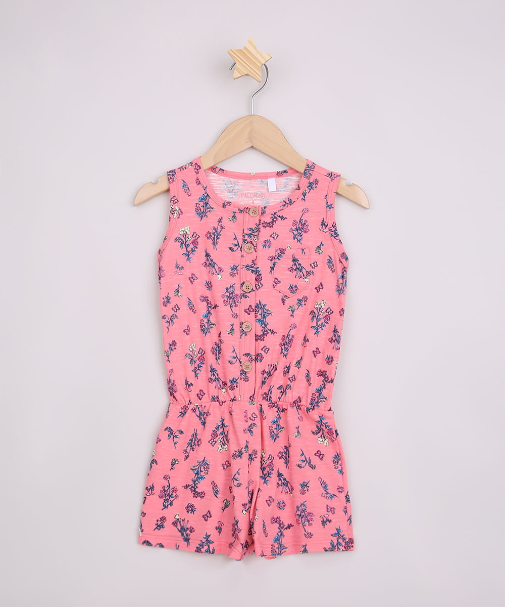 Macaquinho-Infantil-Estampado-Floral-com-Bolso-e-Botoes-Alca-Media-Rosa-9953111-Rosa_1