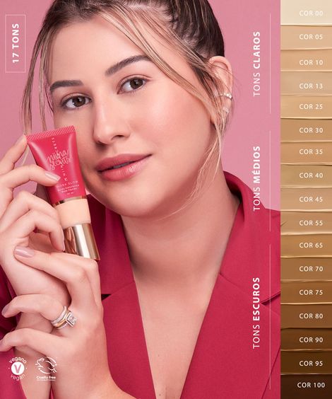base líquida eudora niina secrets hidra glow cor 70