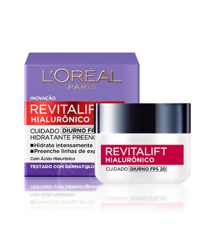 Creme Facial Antiidade L´Oreal Paris Revitalift Hialurônico Diurno 49g