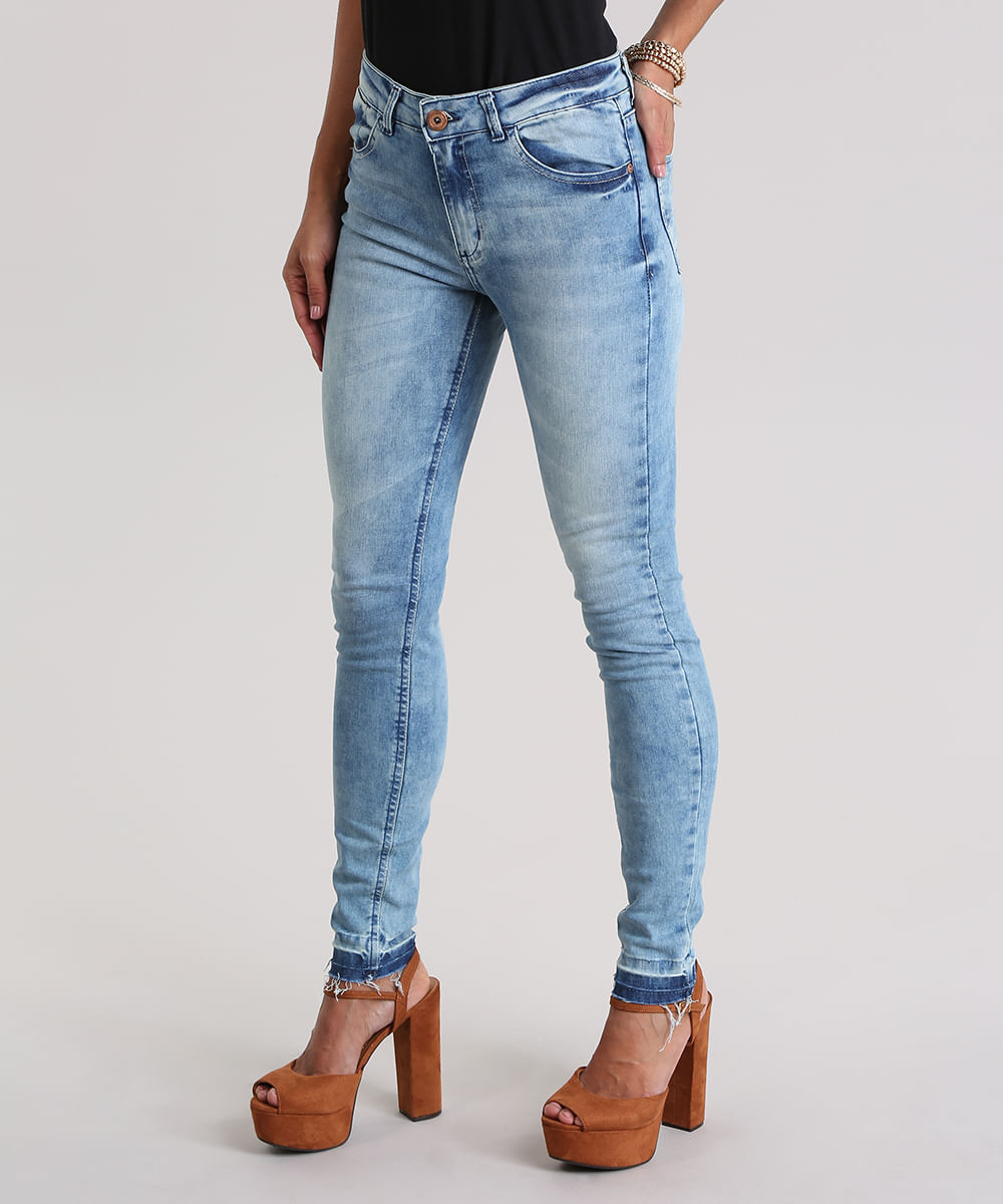 Calça Jeans Skinny Azul Claro