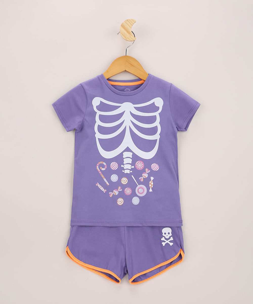 Pijama-Infantil-Halloween-Manga-Curta-Roxo-9969730-Roxo_1