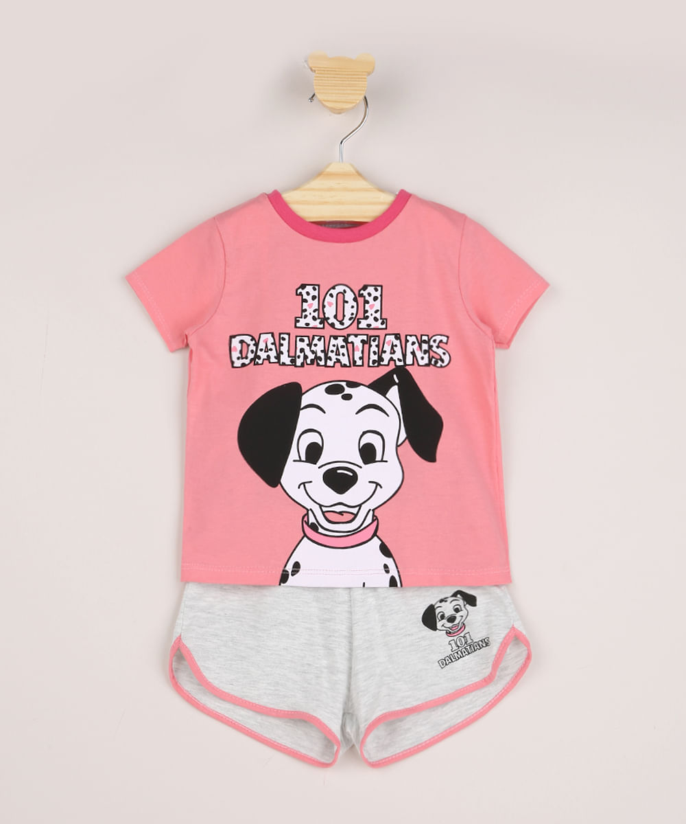Pijama-Infantil-101-Dalmatas-Manga-Curta-Rosa-9969732-Rosa_1