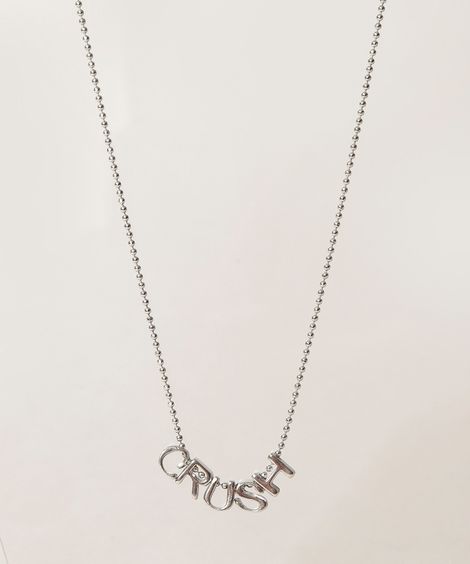 Colar Feminino Folheado "chush" Prateado