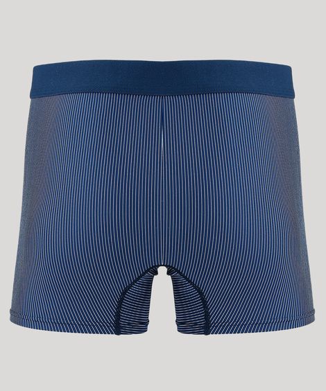 Cueca Masculina Mash Boxer Risca de Giz Azul Marinho