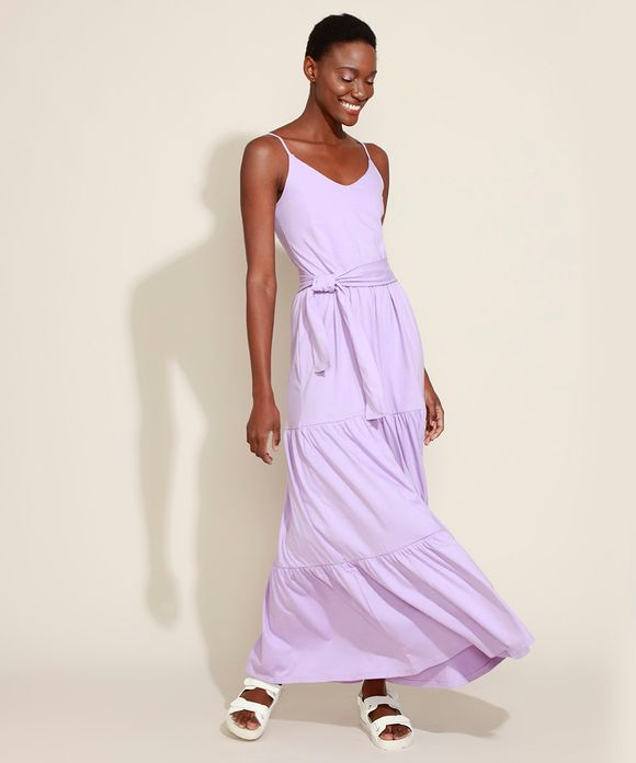 Vestido com recortes e faixa - Mindse7