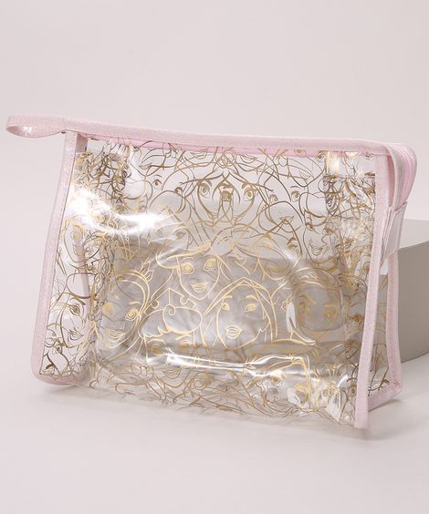 Nécessaire Feminina Princesas Rosa Claro