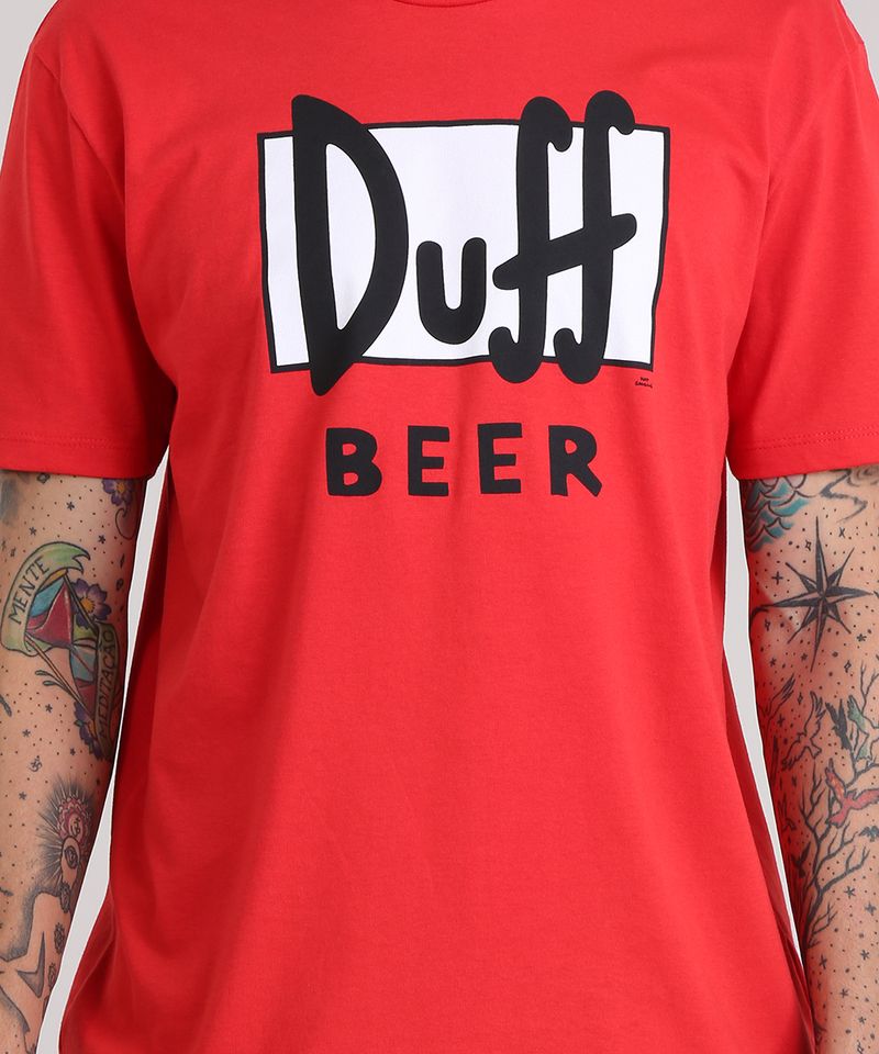 Face up Spaceship salary Camiseta "Duff Beer" Os Simpsons Vermelha - CeA | Moda Feminina, Masculina,  Infantil, Celulares e Beleza