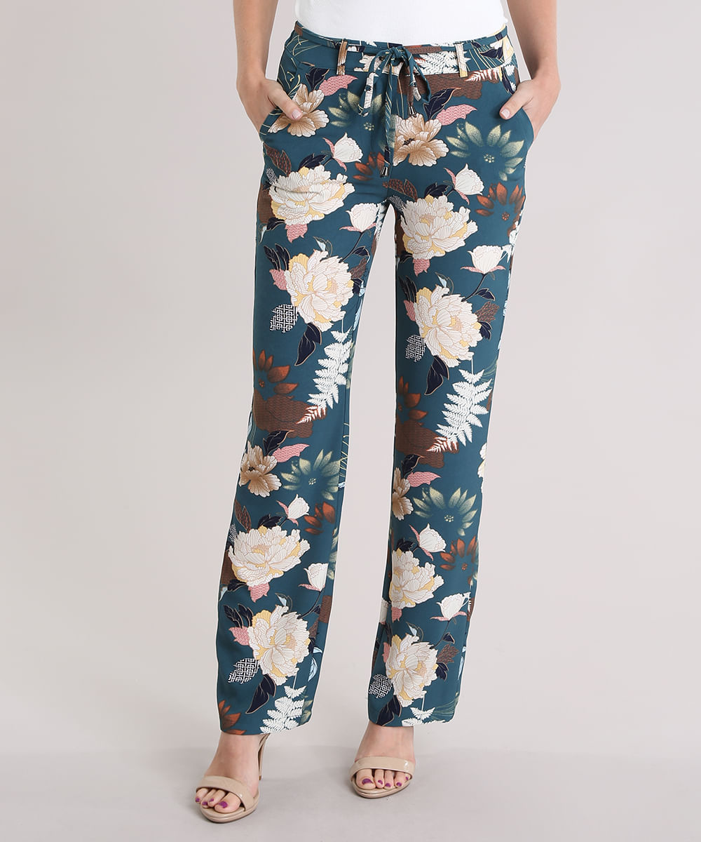 Calca-Reta-Estampada-Floral-Verde-8840643-Verde_1