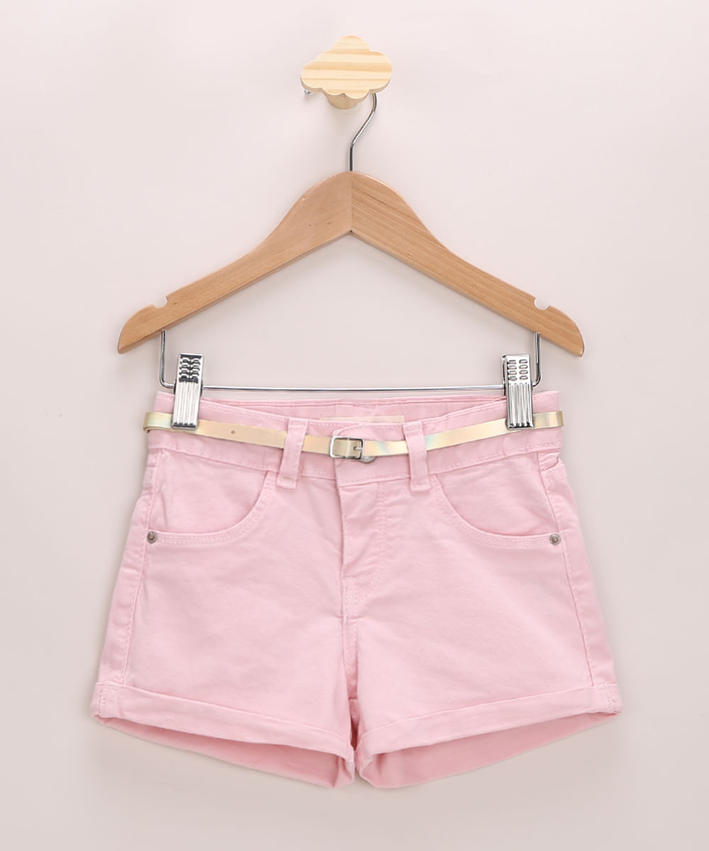 Short-de-Sarja-Infantil-com-Barra-Dobrada-e-Cinto-Rosa-Claro-9967113-Rosa_Claro_1