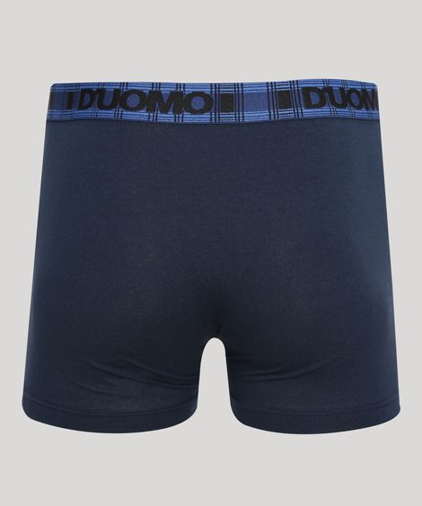 Cueca Masculina Duomo Boxer de Algodão Azul Marinho