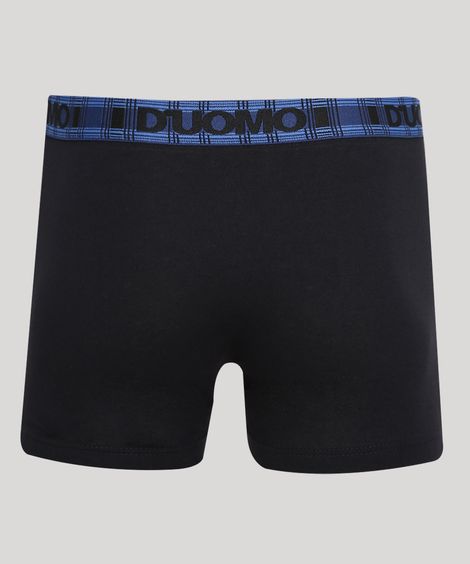 Cueca Masculina Duomo Boxer de Algodão Preta