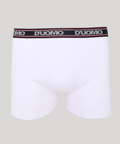Cueca Masculina Duomo Boxer Branca