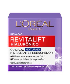 Revitalift Hialurônico L'Oréal Paris Noturno Hidratante Preenchedor - 1 Unidade Único