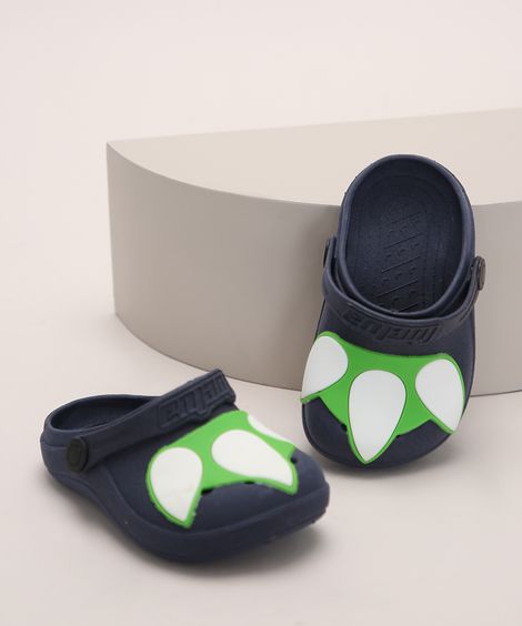 Babuche Infantil Luelua Dinossauro Azul Marinho