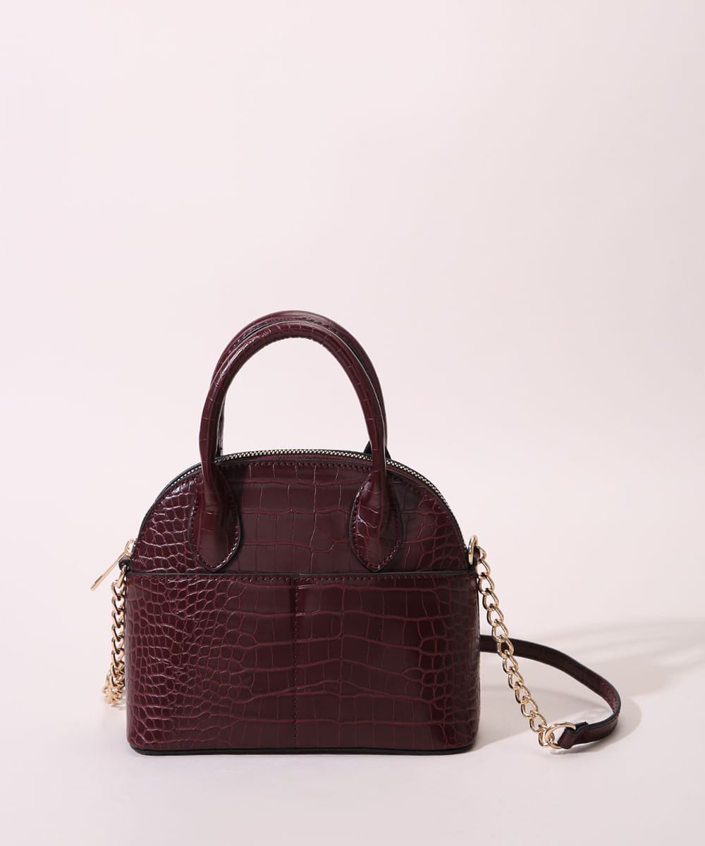 leather croc tote bolsa