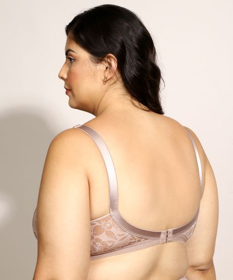 sutiã triângulo demillus plus size floral bege