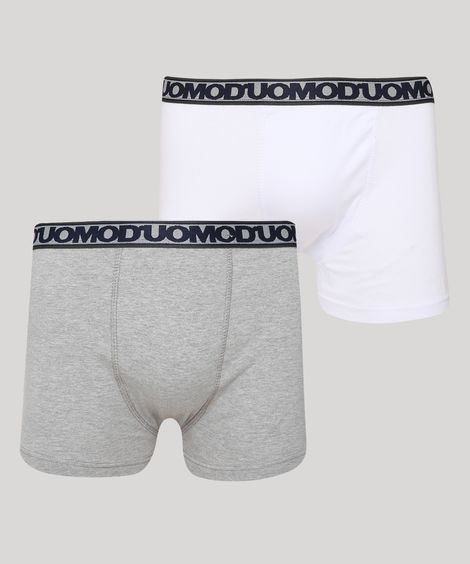 Kit de 2 Cuecas Masculino Duomo Boxer Multicor