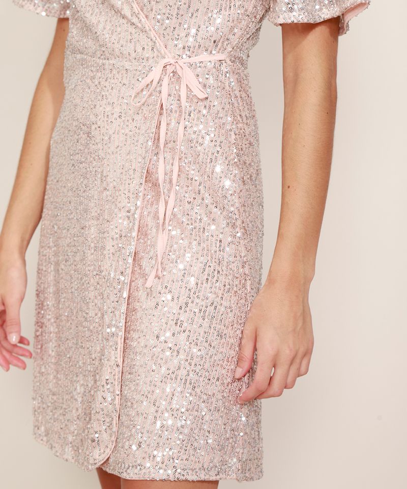 Vestido-de-Paete-Feminino-Curto-Envelope-Manga-Curta-Ampla-Rose-9957715-Rose_4