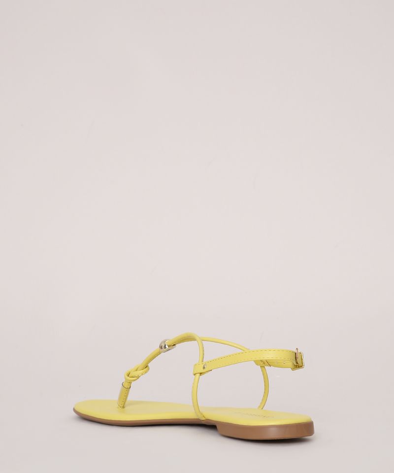 Rasteirinha-Feminina-Oneself-Tiras-com-No-Amarela-9974877-Amarelo_4