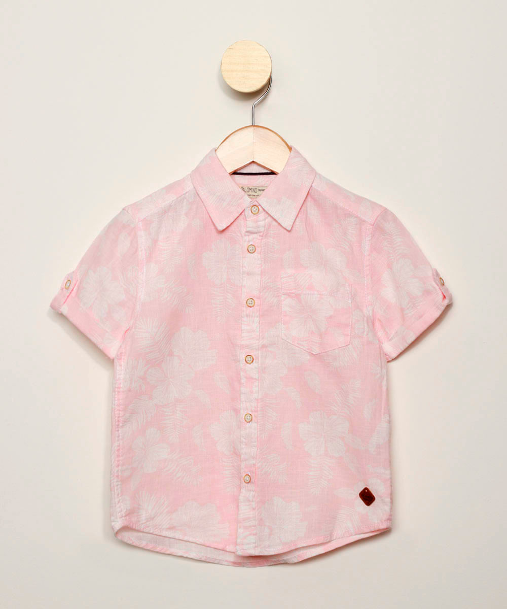 Camisa-Infantil-Estampada-Floral-Manga-Curta-Rosa-9954404-Rosa_1