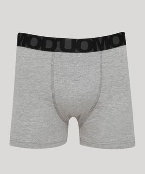 Cueca Masculina Duomo Boxer Cinza Mescla