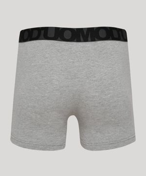 Cueca Masculina Duomo Boxer Cinza Mescla