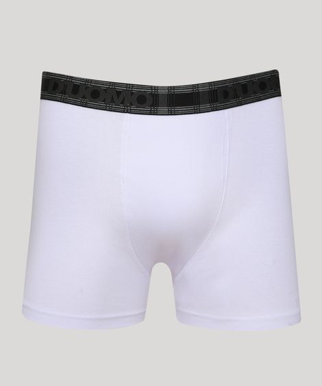 Cueca Masculina Duomo Boxer Branca