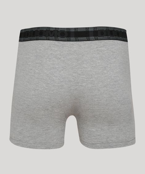 Cueca Masculina Duomo Boxer Cinza Mescla