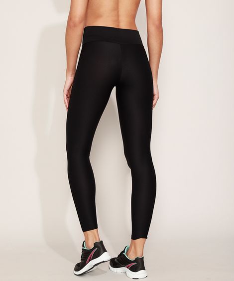 Calça Legging Feminina Esportiva Texturizada Preta