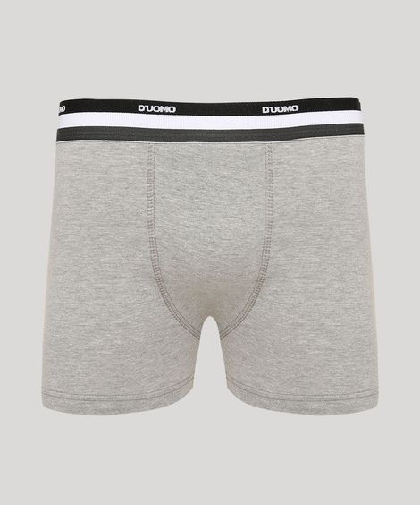 Cueca Masculina Duomo Boxer  Cinza Mescla